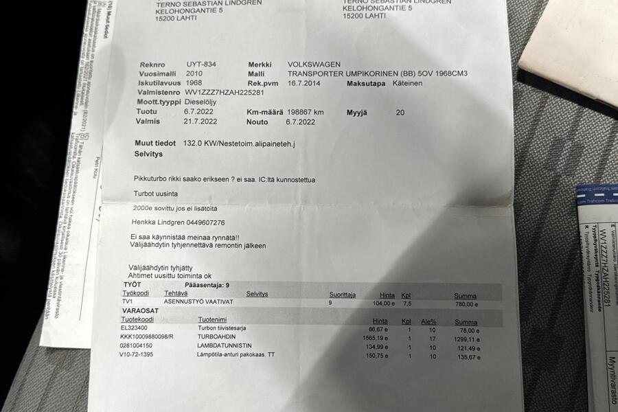 Volkswagen Transporter vaihtoauto