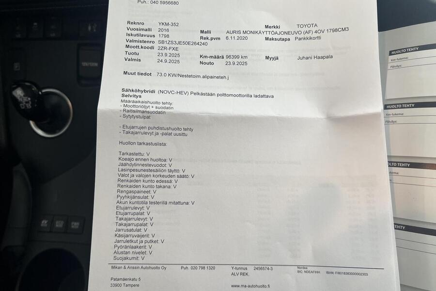 Toyota Auris vaihtoauto