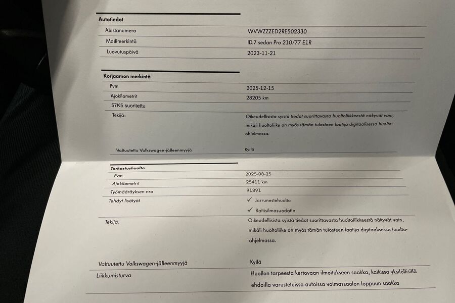 Volkswagen ID.7 vaihtoauto