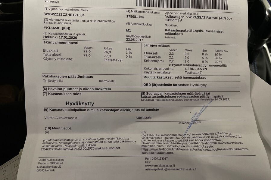 Volkswagen Passat vaihtoauto