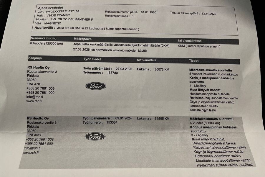 Ford Transit vaihtoauto