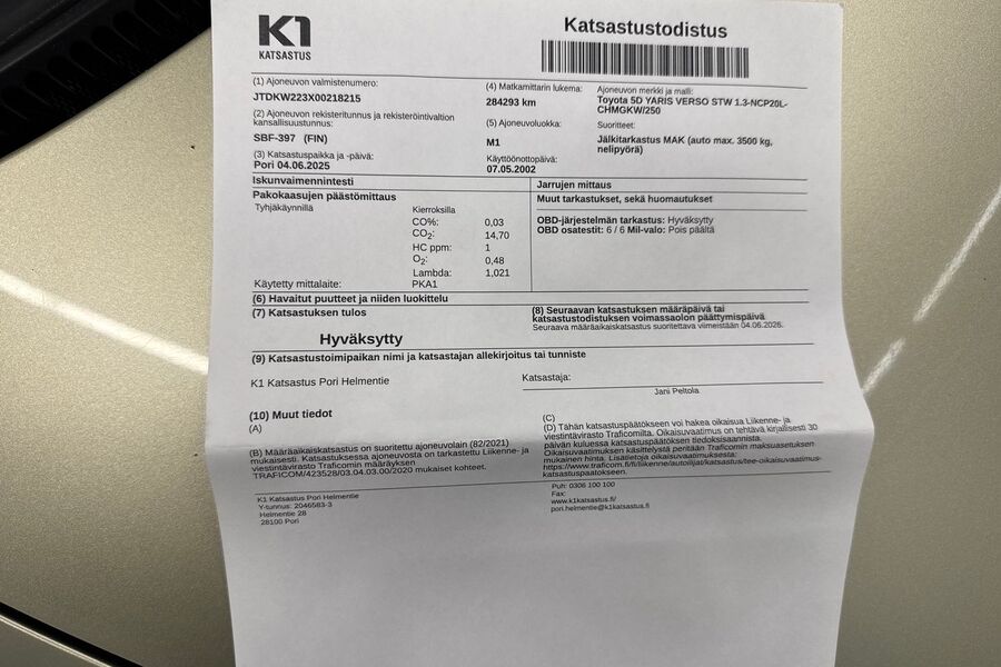 Toyota Yaris vaihtoauto