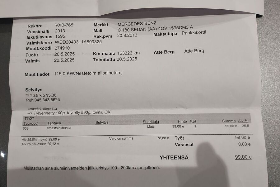 Mercedes-Benz C vaihtoauto