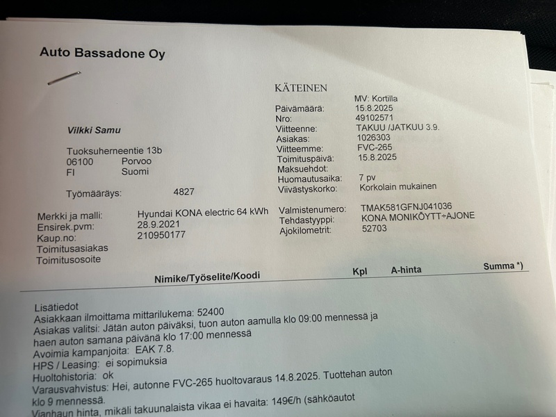 Hyundai Kona vaihtoauto