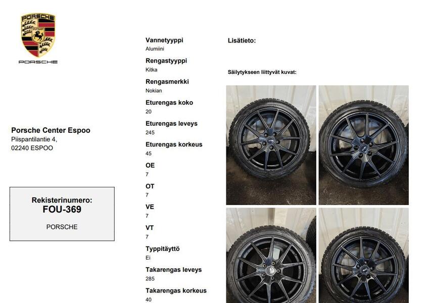 Porsche Taycan vaihtoauto