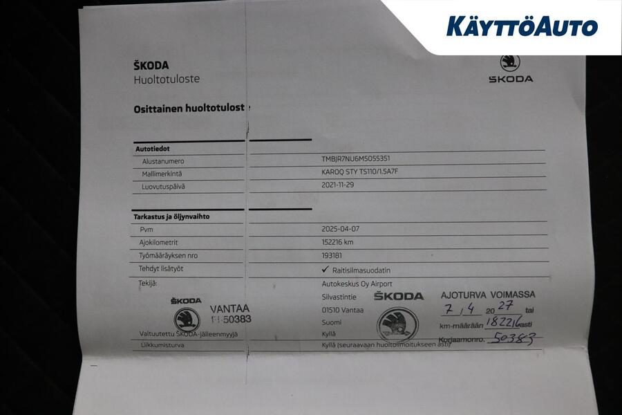 Skoda Karoq vaihtoauto