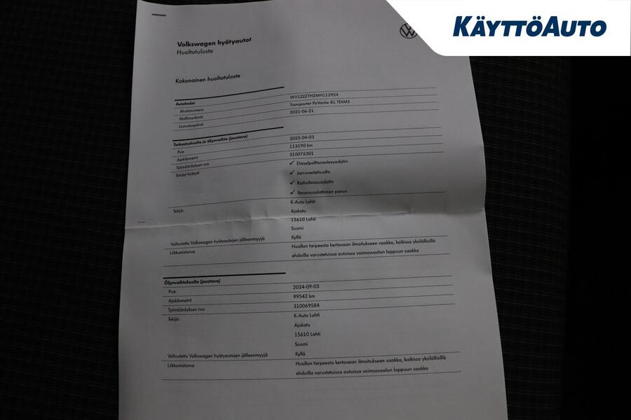 Volkswagen Transporter vaihtoauto