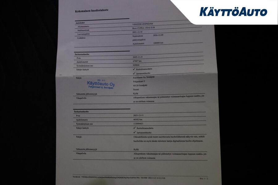 Cupra Born vaihtoauto