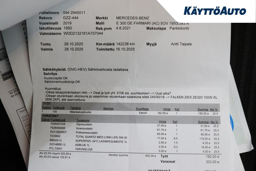 Mercedes-Benz E vaihtoauto