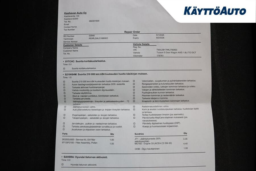 Hyundai Tucson vaihtoauto