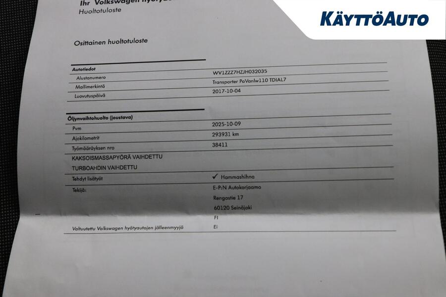 Volkswagen Transporter vaihtoauto