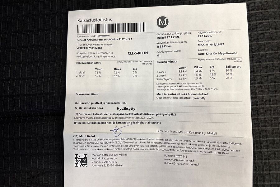 Renault Kadjar vaihtoauto