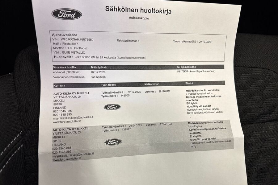 Ford Fiesta vaihtoauto