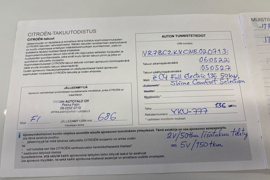 Citroën ë-C4 vaihtoauto