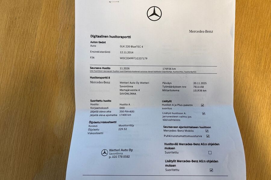 Mercedes-Benz GLK vaihtoauto