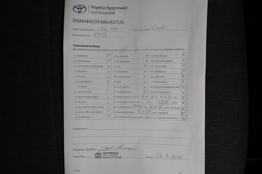 Toyota Corolla vaihtoauto