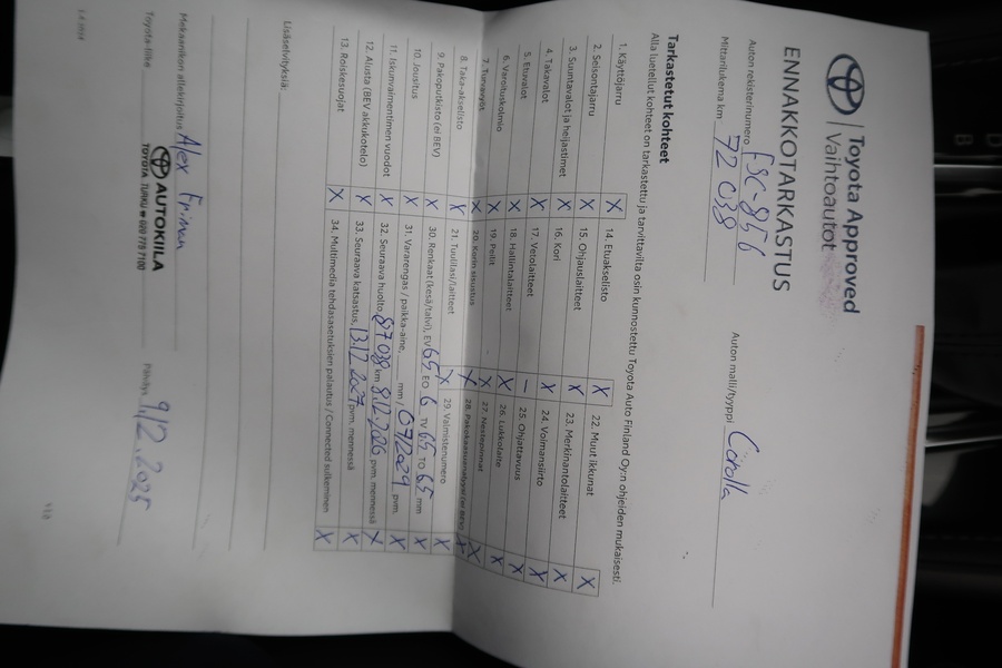 Toyota Corolla vaihtoauto