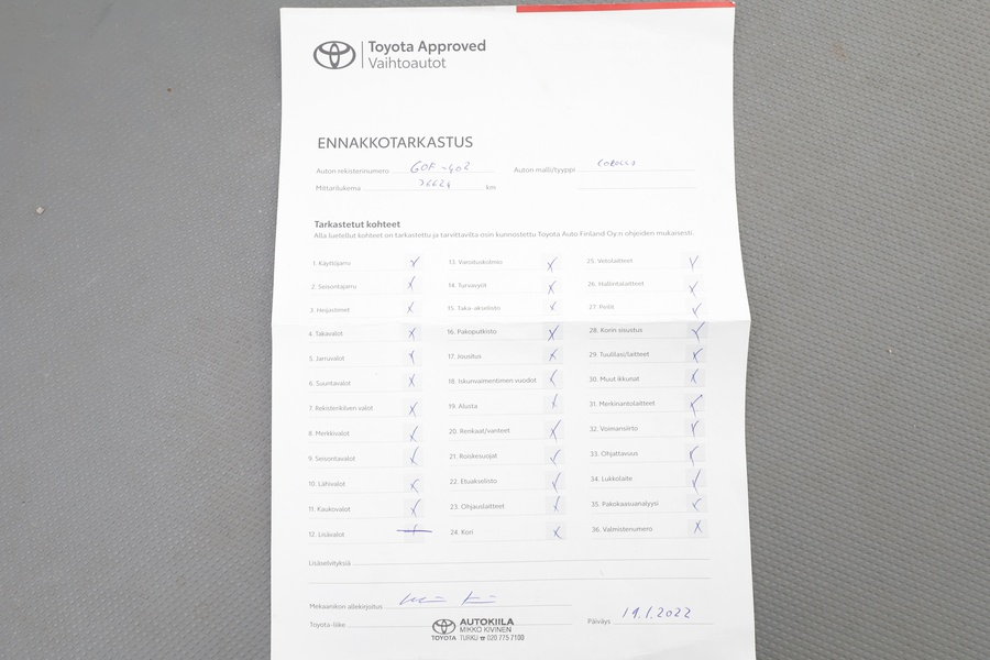 Toyota Corolla vaihtoauto