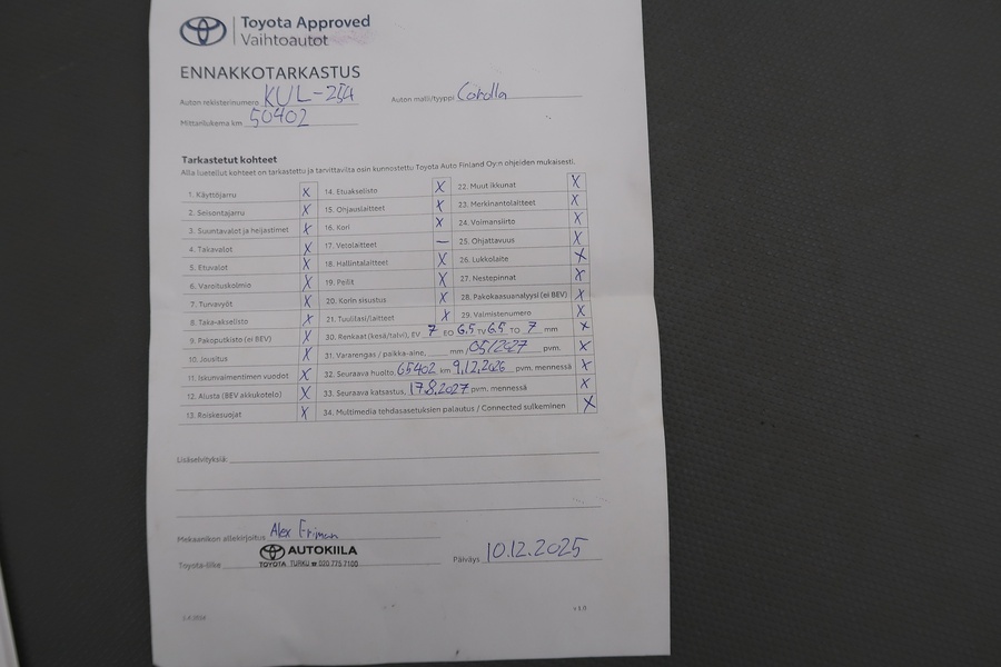 Toyota Corolla vaihtoauto