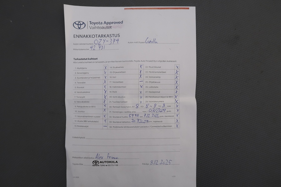 Toyota Corolla vaihtoauto