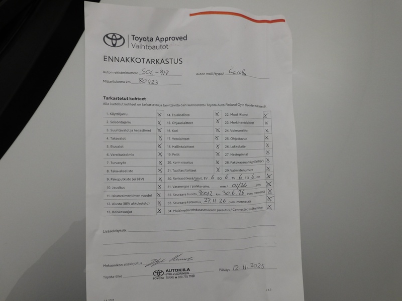 Toyota Corolla vaihtoauto