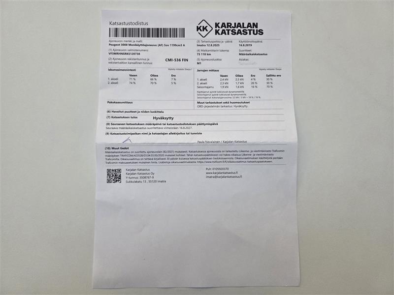 Peugeot 3008 vaihtoauto