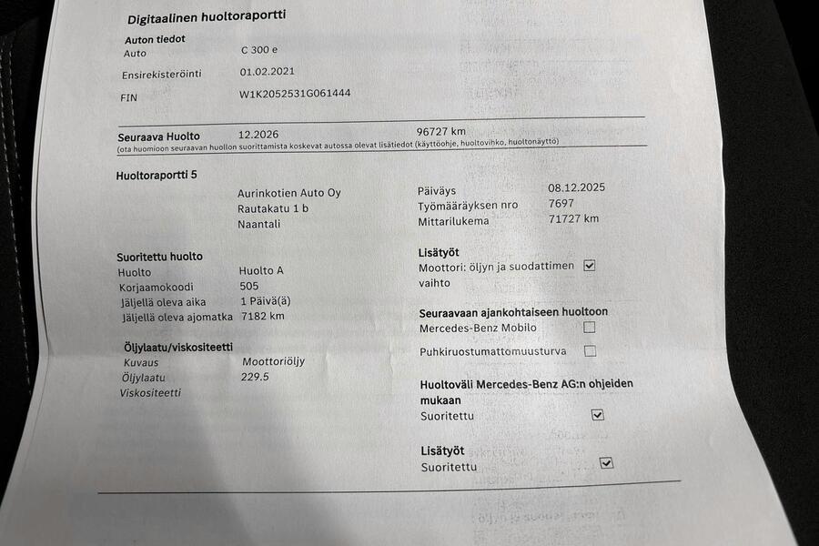 Mercedes-Benz C vaihtoauto