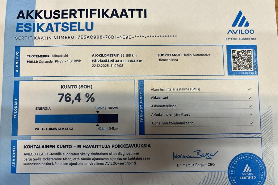 Mitsubishi Outlander PHEV vaihtoauto