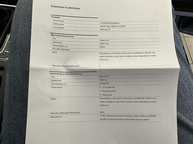 Volkswagen Passat vaihtoauto