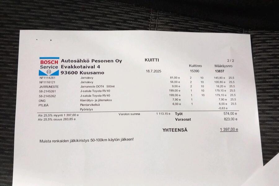 Toyota Avensis vaihtoauto