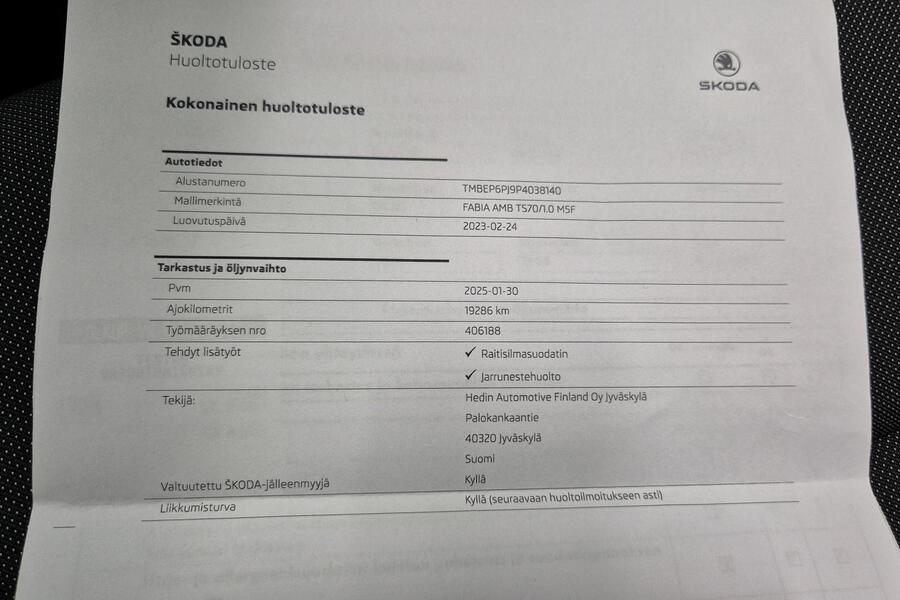 Skoda Fabia vaihtoauto