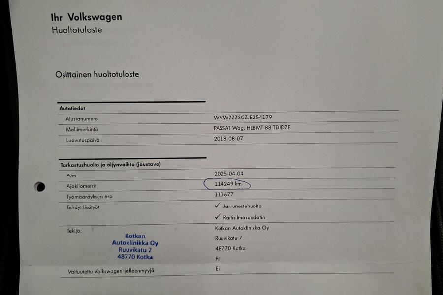 Volkswagen Passat vaihtoauto