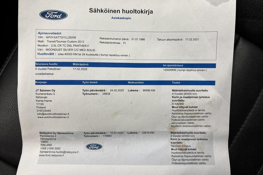 Ford Transit Custom vaihtoauto