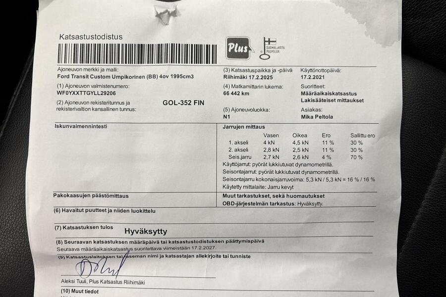 Ford Transit Custom vaihtoauto