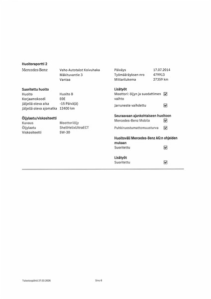 Mercedes-Benz B vaihtoauto