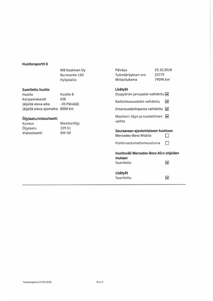 Mercedes-Benz B vaihtoauto