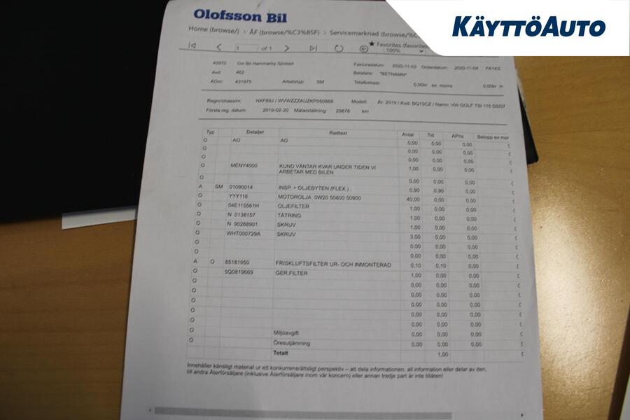 Volkswagen Golf vaihtoauto