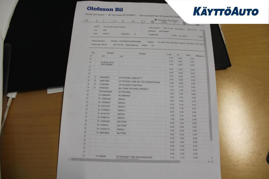 Volkswagen Golf vaihtoauto