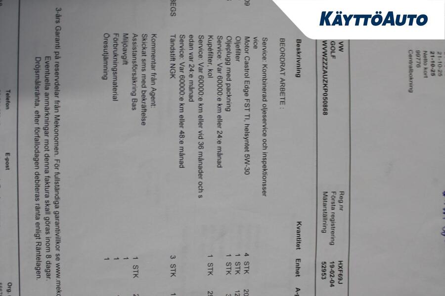 Volkswagen Golf vaihtoauto