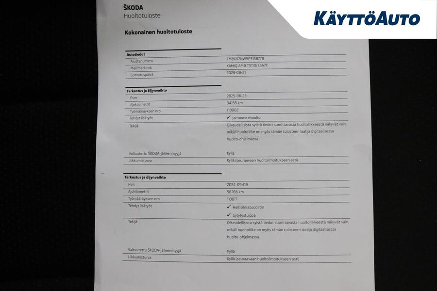 Skoda Kamiq vaihtoauto