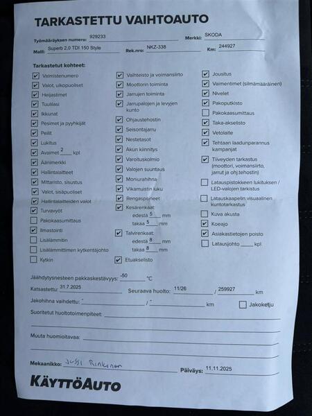 Skoda Superb vaihtoauto