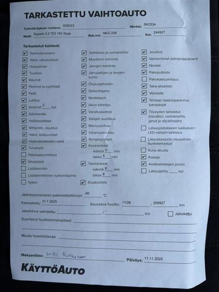 Skoda Superb vaihtoauto