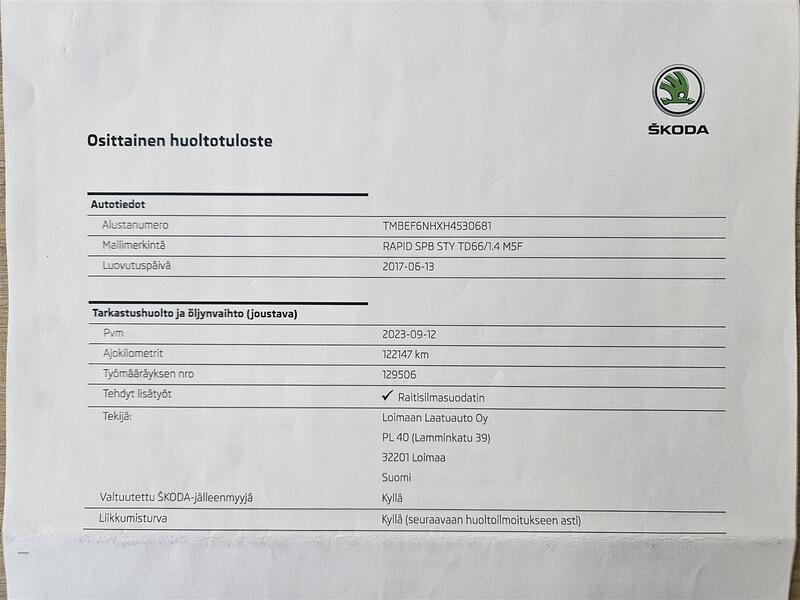 Skoda Rapid vaihtoauto