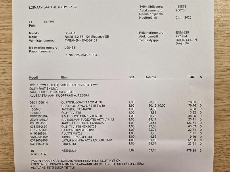 Skoda Rapid vaihtoauto