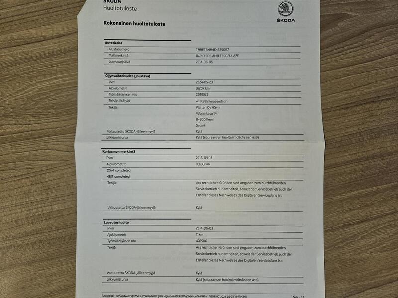 Skoda Rapid vaihtoauto