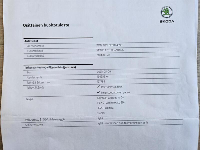 Skoda Yeti vaihtoauto