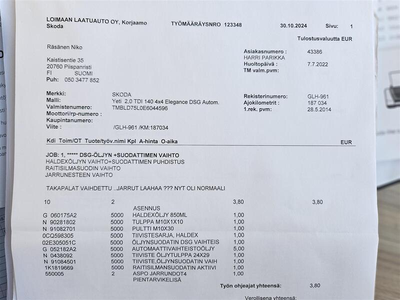 Skoda Yeti vaihtoauto