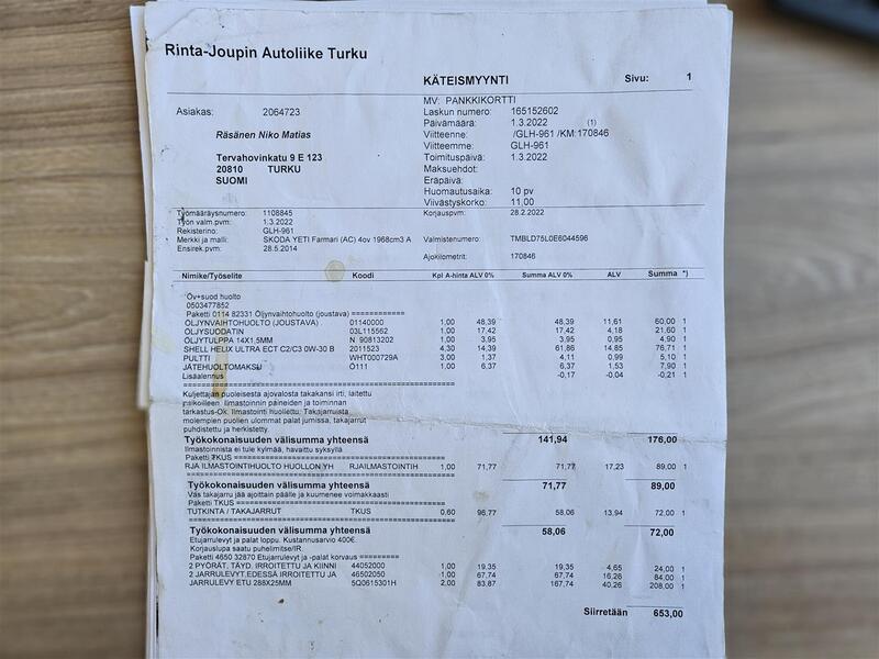 Skoda Yeti vaihtoauto