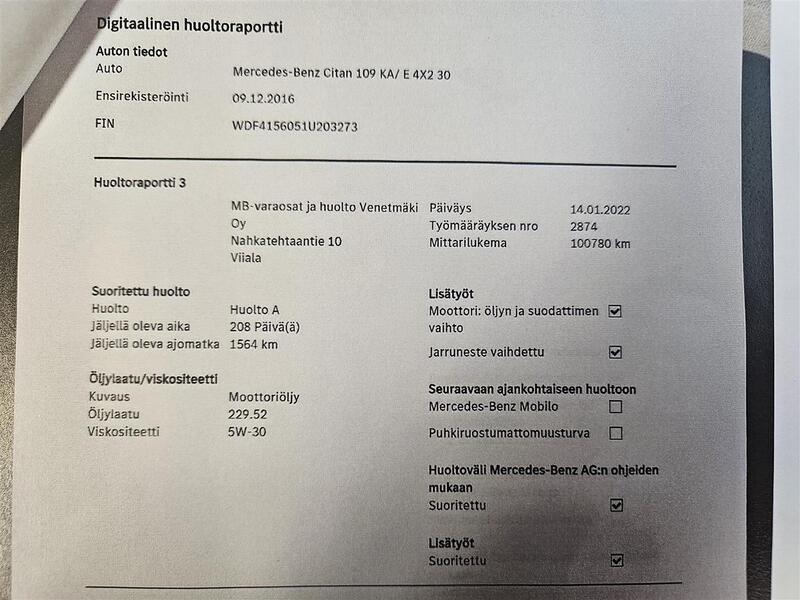 Mercedes-Benz Citan vaihtoauto