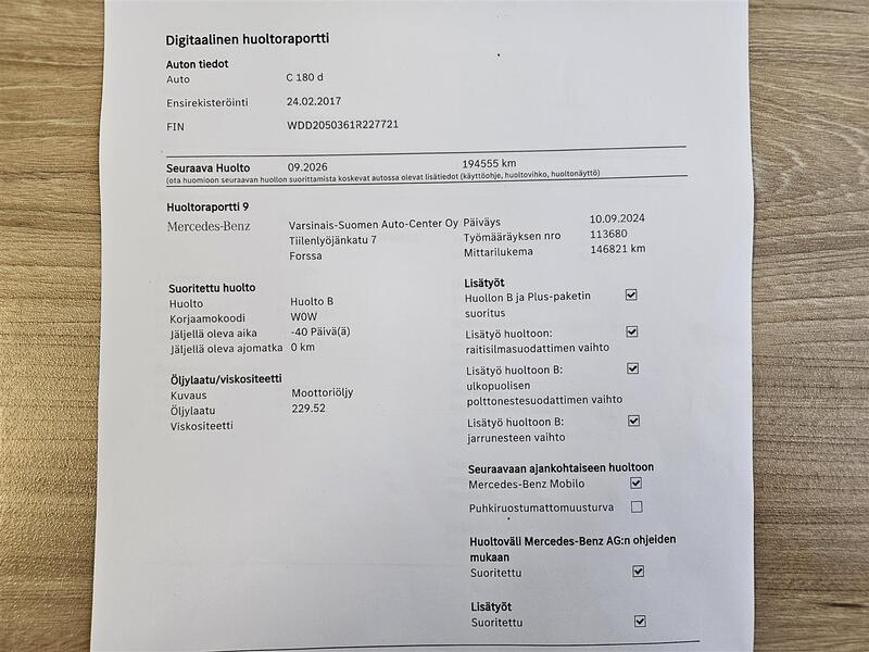 Mercedes-Benz C vaihtoauto